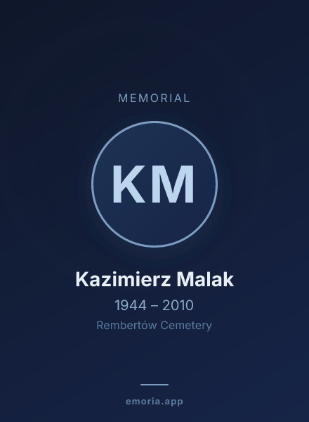 Memorial portrait of Kazimierz Malak