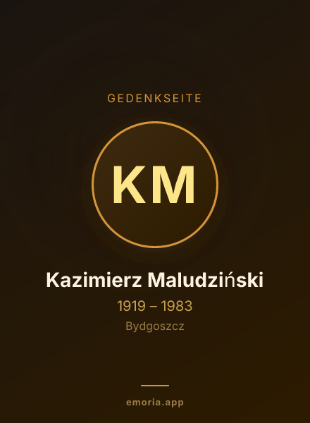 Gedenkportrait von Kazimierz Maludziński