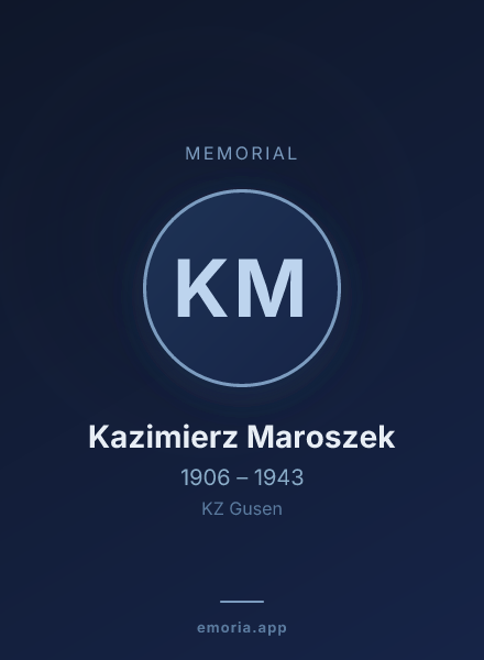 Memorial portrait of Kazimierz Maroszek