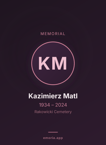 Memorial portrait of Kazimierz Matl