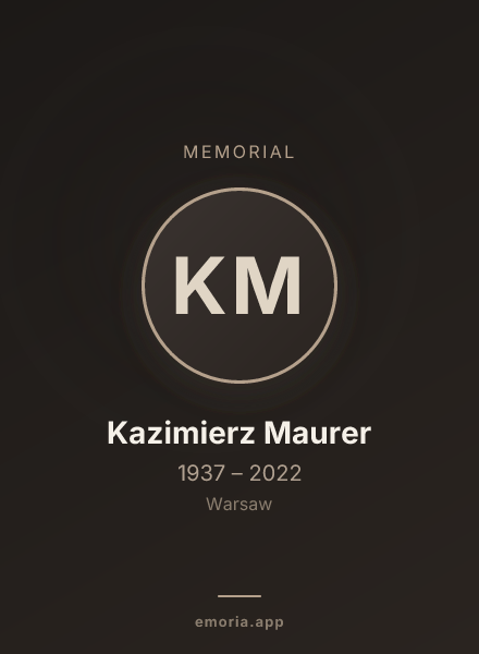 Memorial portrait of Kazimierz Maurer
