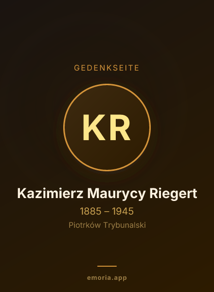 Gedenkportrait von Kazimierz Maurycy Riegert
