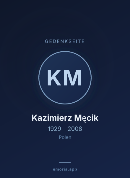 Gedenkportrait von Kazimierz Męcik