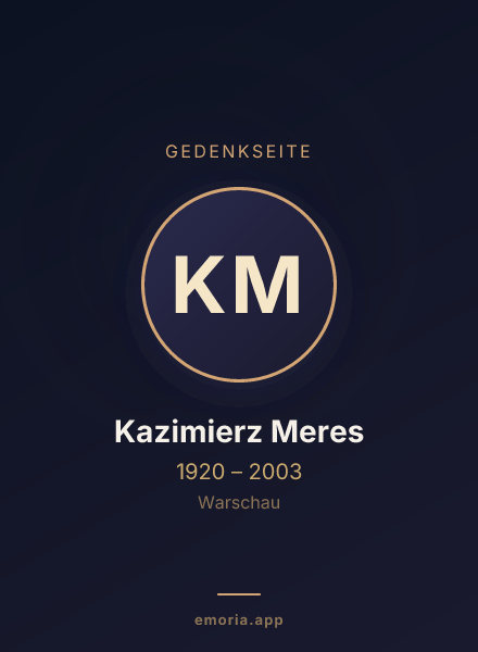 Gedenkportrait von Kazimierz Meres