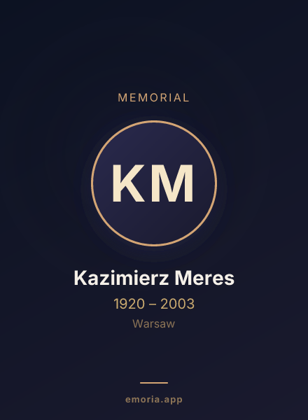 Memorial portrait of Kazimierz Meres
