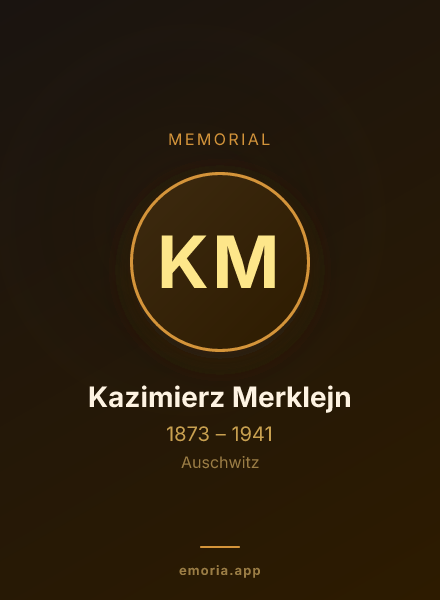 Memorial portrait of Kazimierz Merklejn