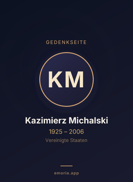 Gedenkportrait von Kazimierz Michalski