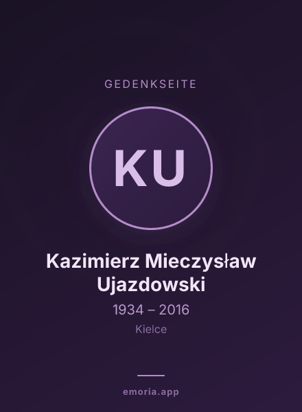 Gedenkportrait von Kazimierz Mieczysław Ujazdowski