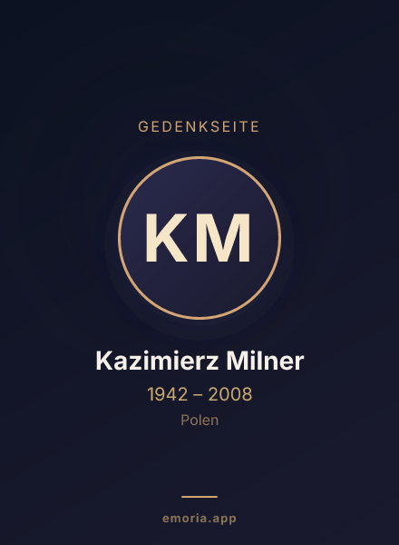 Gedenkportrait von Kazimierz Milner
