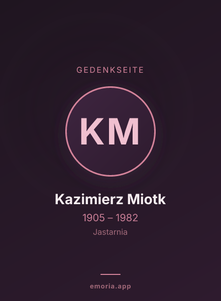 Gedenkportrait von Kazimierz Miotk