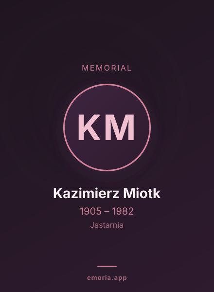 Memorial portrait of Kazimierz Miotk
