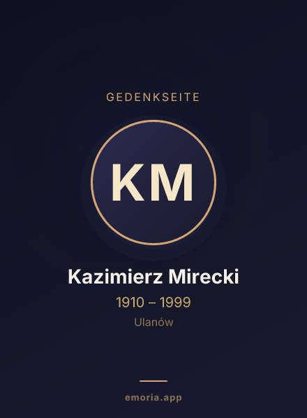 Gedenkportrait von Kazimierz Mirecki