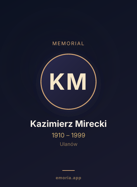 Memorial portrait of Kazimierz Mirecki