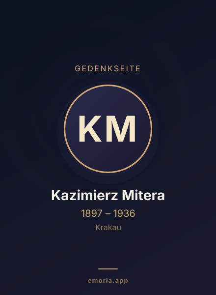 Gedenkportrait von Kazimierz Mitera