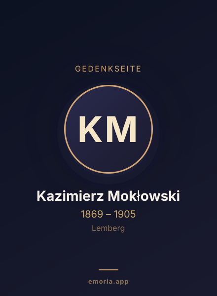 Gedenkportrait von Kazimierz Mokłowski