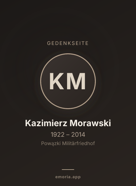 Gedenkportrait von Kazimierz Morawski