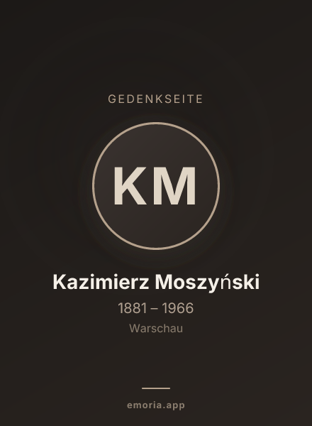 Gedenkportrait von Kazimierz Moszyński