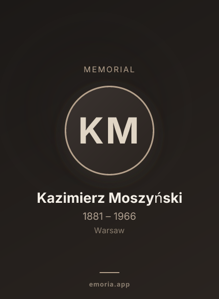 Memorial portrait of Kazimierz Moszyński