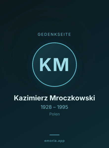 Gedenkportrait von Kazimierz Mroczkowski