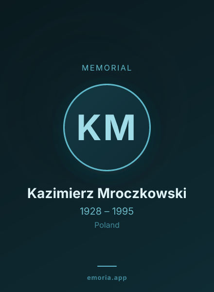 Memorial portrait of Kazimierz Mroczkowski