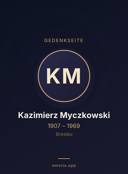 Gedenkportrait von Kazimierz Myczkowski