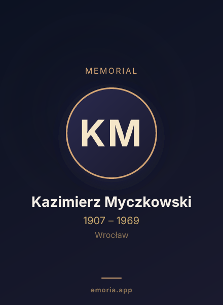 Memorial portrait of Kazimierz Myczkowski