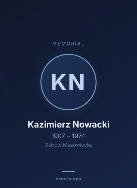 Memorial portrait of Kazimierz Nowacki