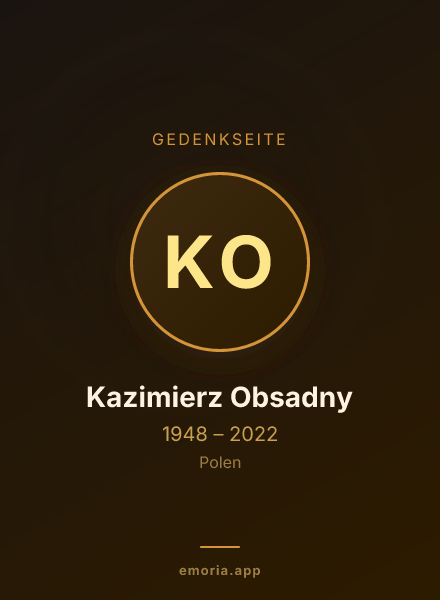 Gedenkportrait von Kazimierz Obsadny
