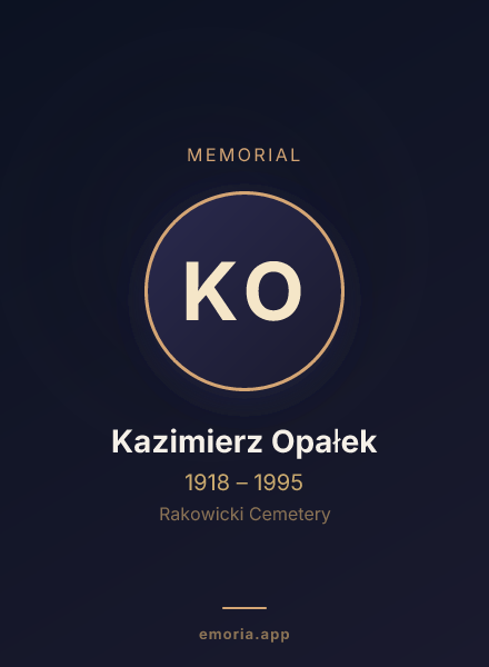 Memorial portrait of Kazimierz Opałek