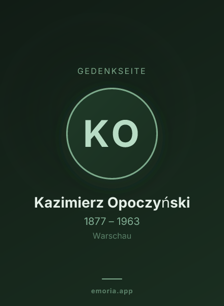 Gedenkportrait von Kazimierz Opoczyński