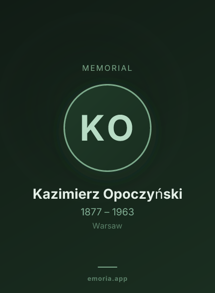 Memorial portrait of Kazimierz Opoczyński