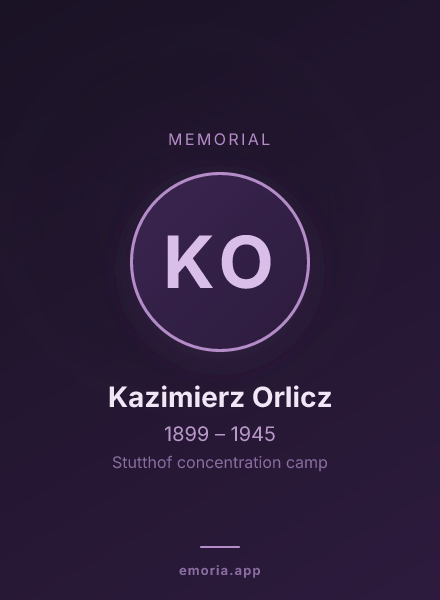 Memorial portrait of Kazimierz Orlicz