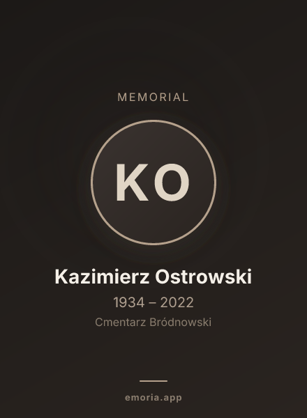 Memorial portrait of Kazimierz Ostrowski