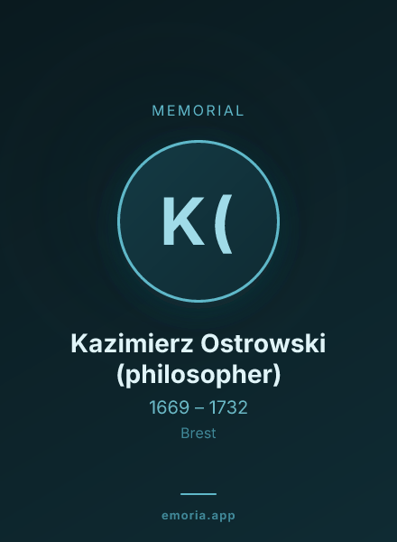 Memorial portrait of Kazimierz Ostrowski (philosopher)