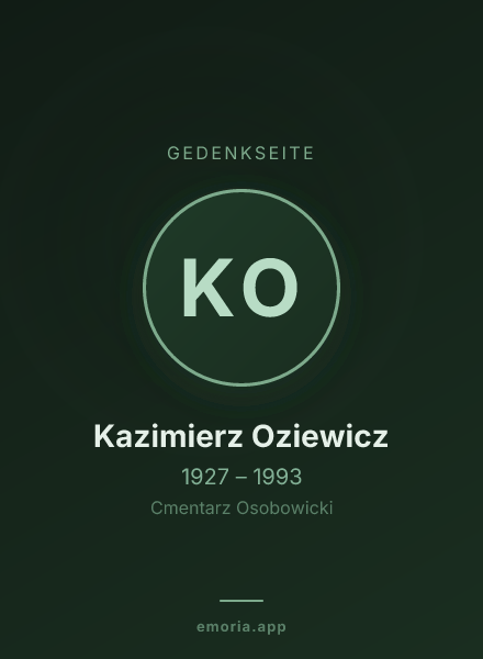 Gedenkportrait von Kazimierz Oziewicz