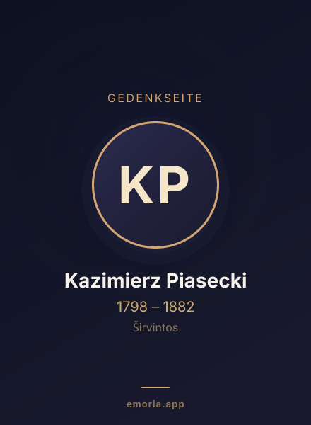 Gedenkportrait von Kazimierz Piasecki