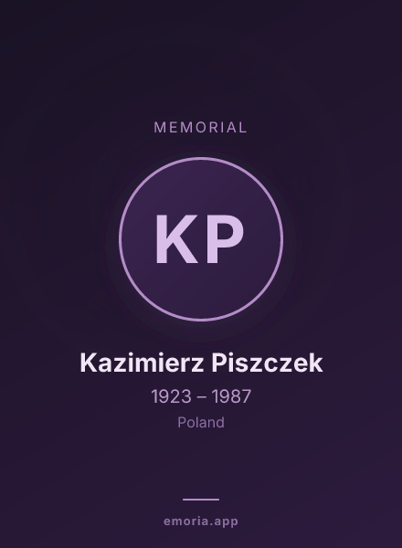 Memorial portrait of Kazimierz Piszczek