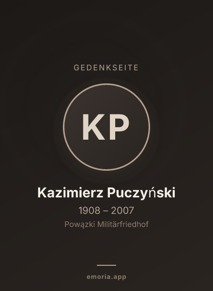 Gedenkportrait von Kazimierz Puczyński
