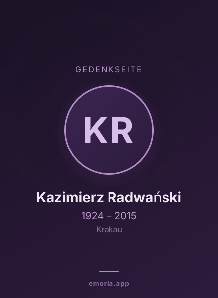 Gedenkportrait von Kazimierz Radwański