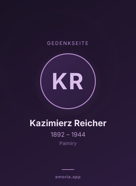 Gedenkportrait von Kazimierz Reicher