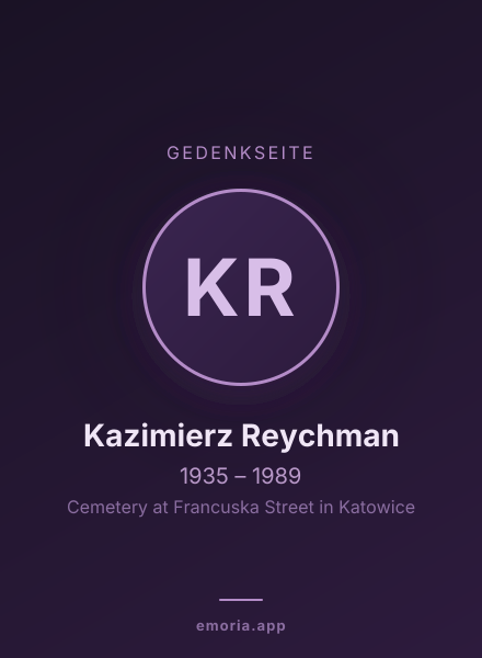 Gedenkportrait von Kazimierz Reychman