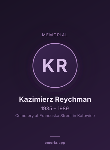 Memorial portrait of Kazimierz Reychman