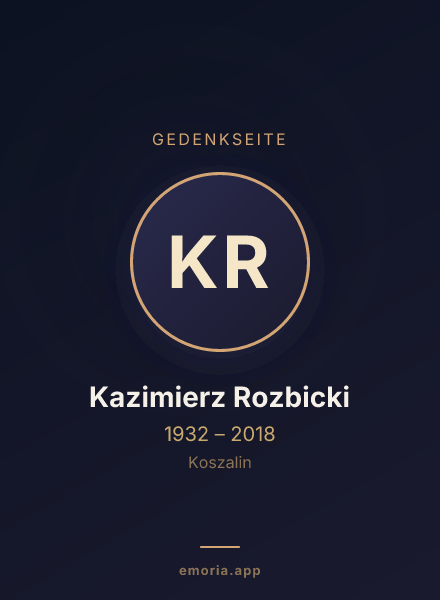 Gedenkportrait von Kazimierz Rozbicki