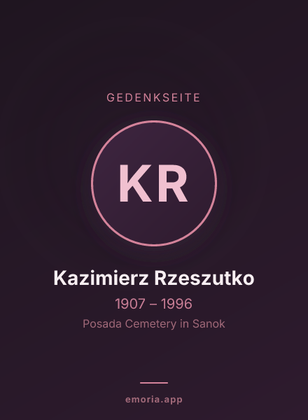 Gedenkportrait von Kazimierz Rzeszutko