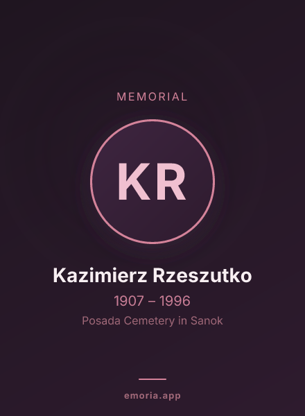 Memorial portrait of Kazimierz Rzeszutko