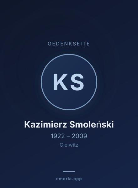 Gedenkportrait von Kazimierz Smoleński