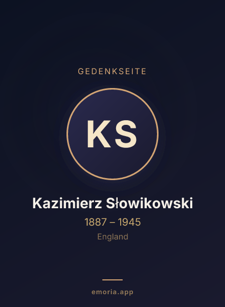 Gedenkportrait von Kazimierz Słowikowski