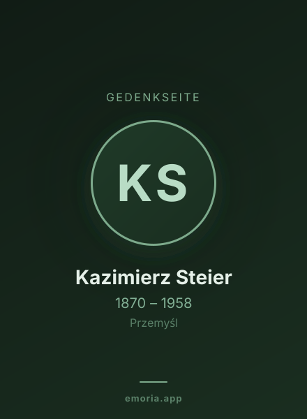 Gedenkportrait von Kazimierz Steier