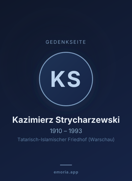 Gedenkportrait von Kazimierz Strycharzewski