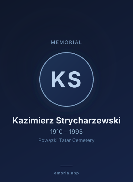 Memorial portrait of Kazimierz Strycharzewski